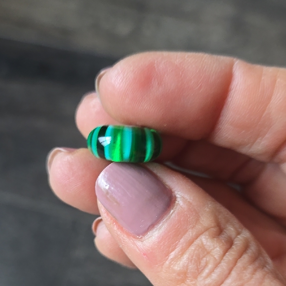 Green Striped Trollbead